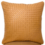 cushion tan weave leather