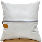 cushion white perforated leather