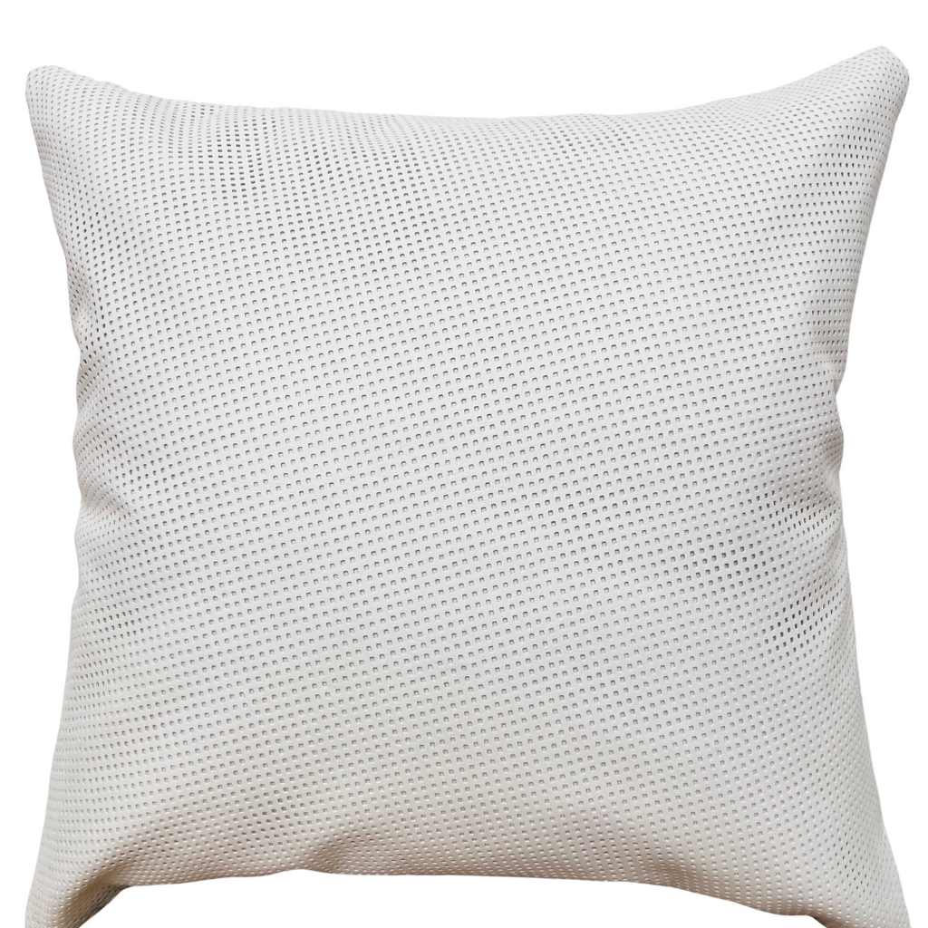 cushion white perforated leather