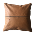 cushion tan leather + cowhide