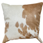 cushion tan + white leather + cowhide