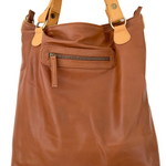 ' BRADLEY ' tan leather weave handbag