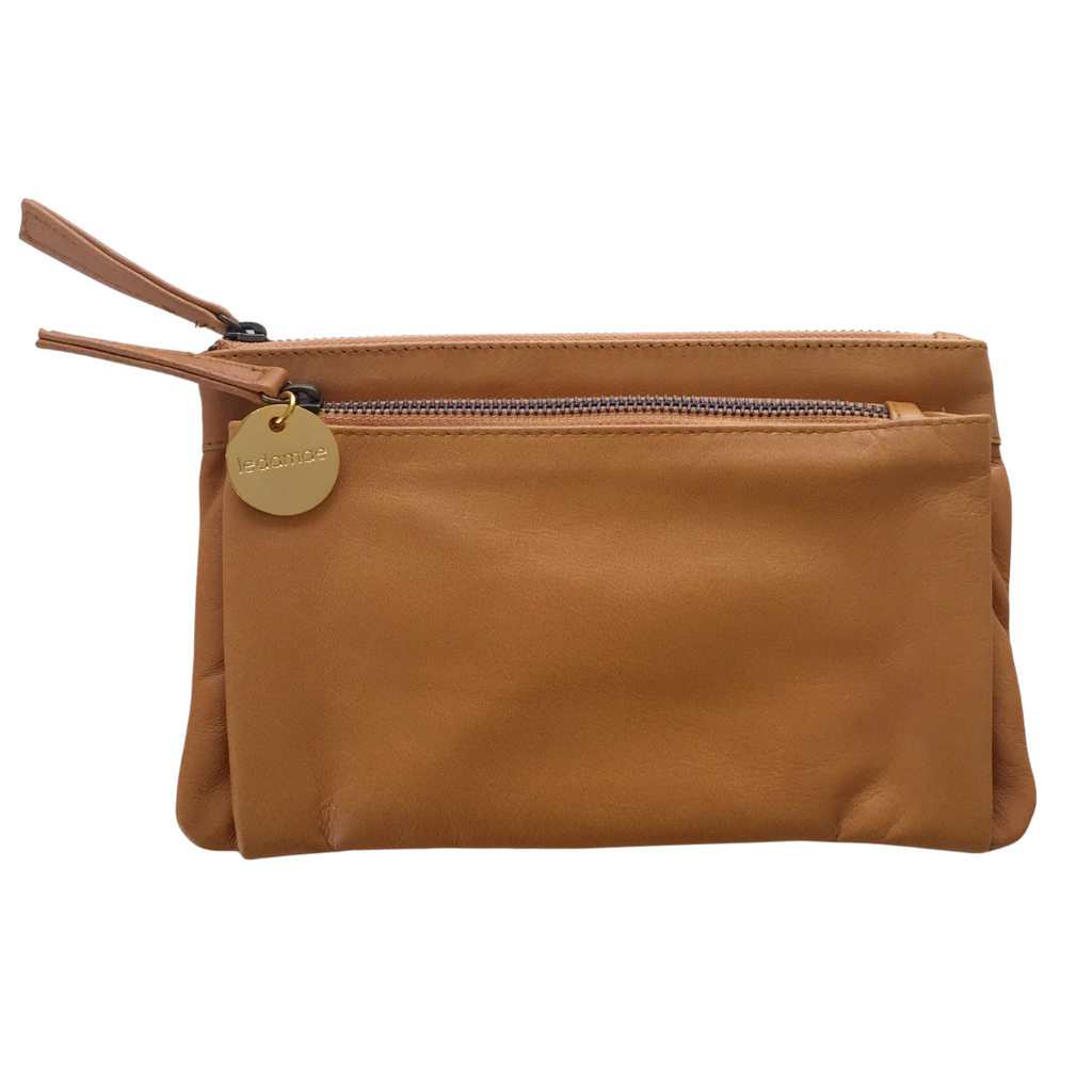 ' LULU ' caramel leather wallet