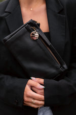 ' LULU ' black leather wallet