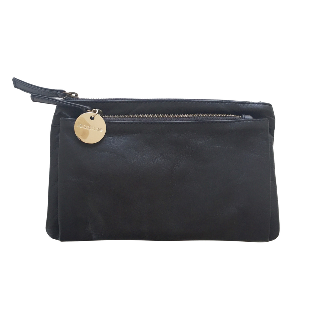 ' LULU ' black leather wallet