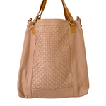 ' BRADLEY ' plush leather weave handbag