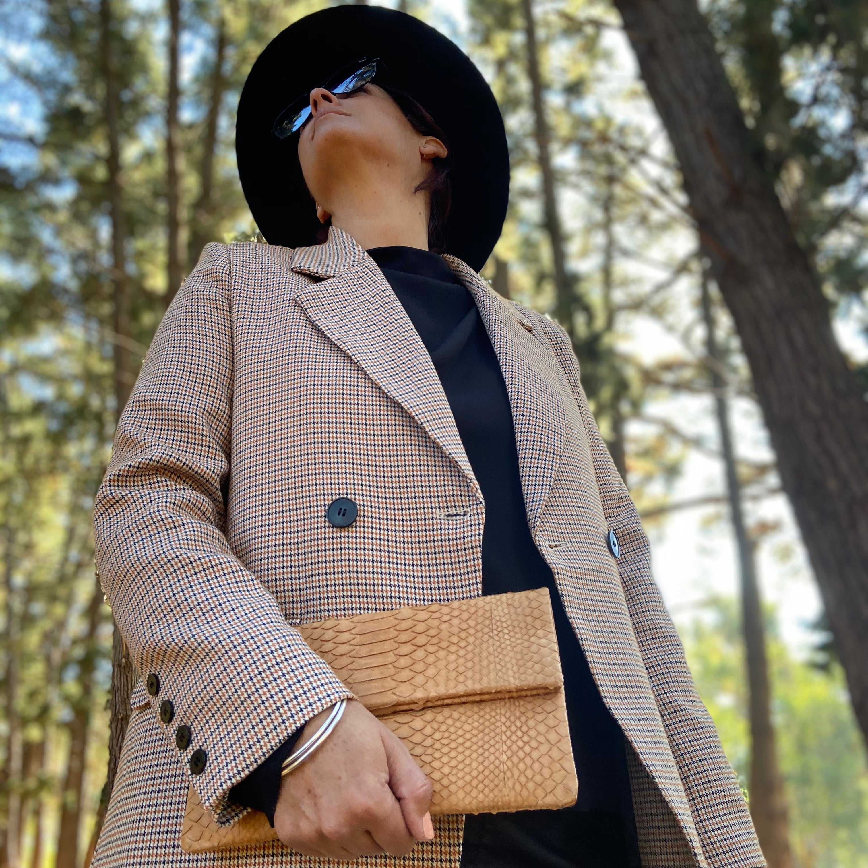 ' CLUTCH ' tan clutch