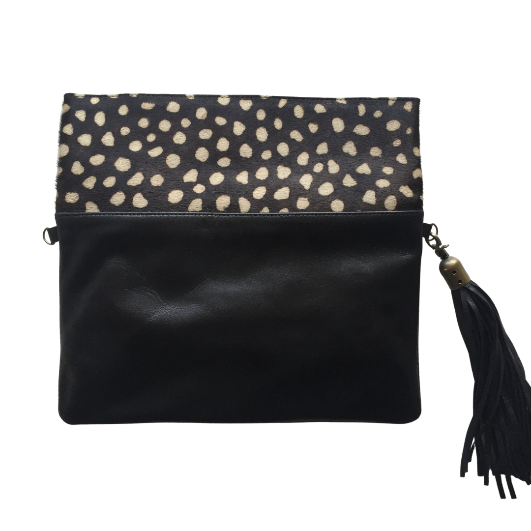 Polka dot sales clutch bag